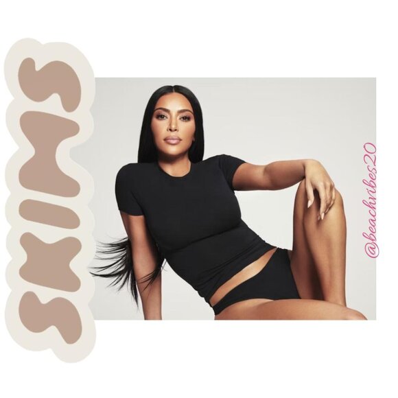 SKIMS Cotton Jersey T-Shirt Kyanite Medium NWT O-411 - Picture 6 of 6